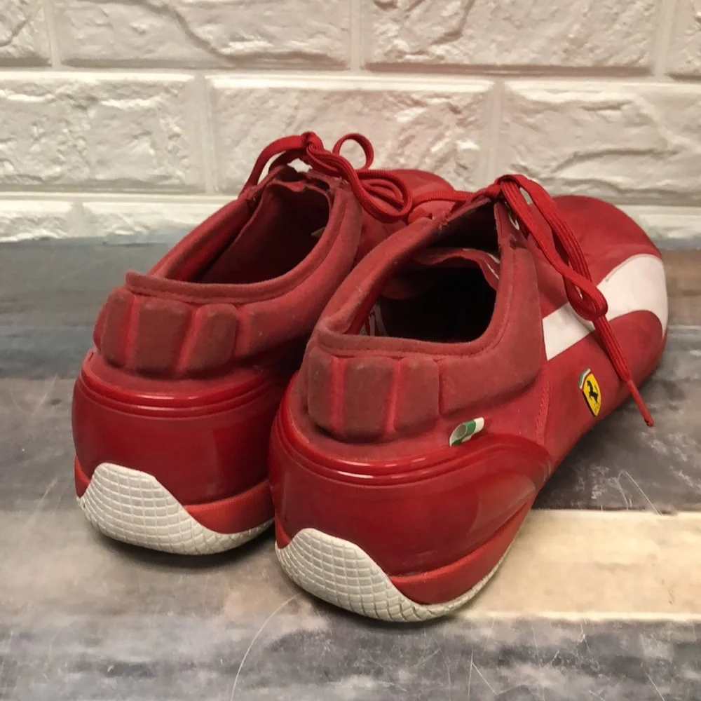 Puma Ferrari Driving Power shoes Rosso Corsa‎ red & white men’s size 14